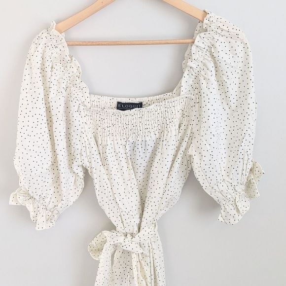 Eloquii Smocked Mini Dress - Picture 4 of 6